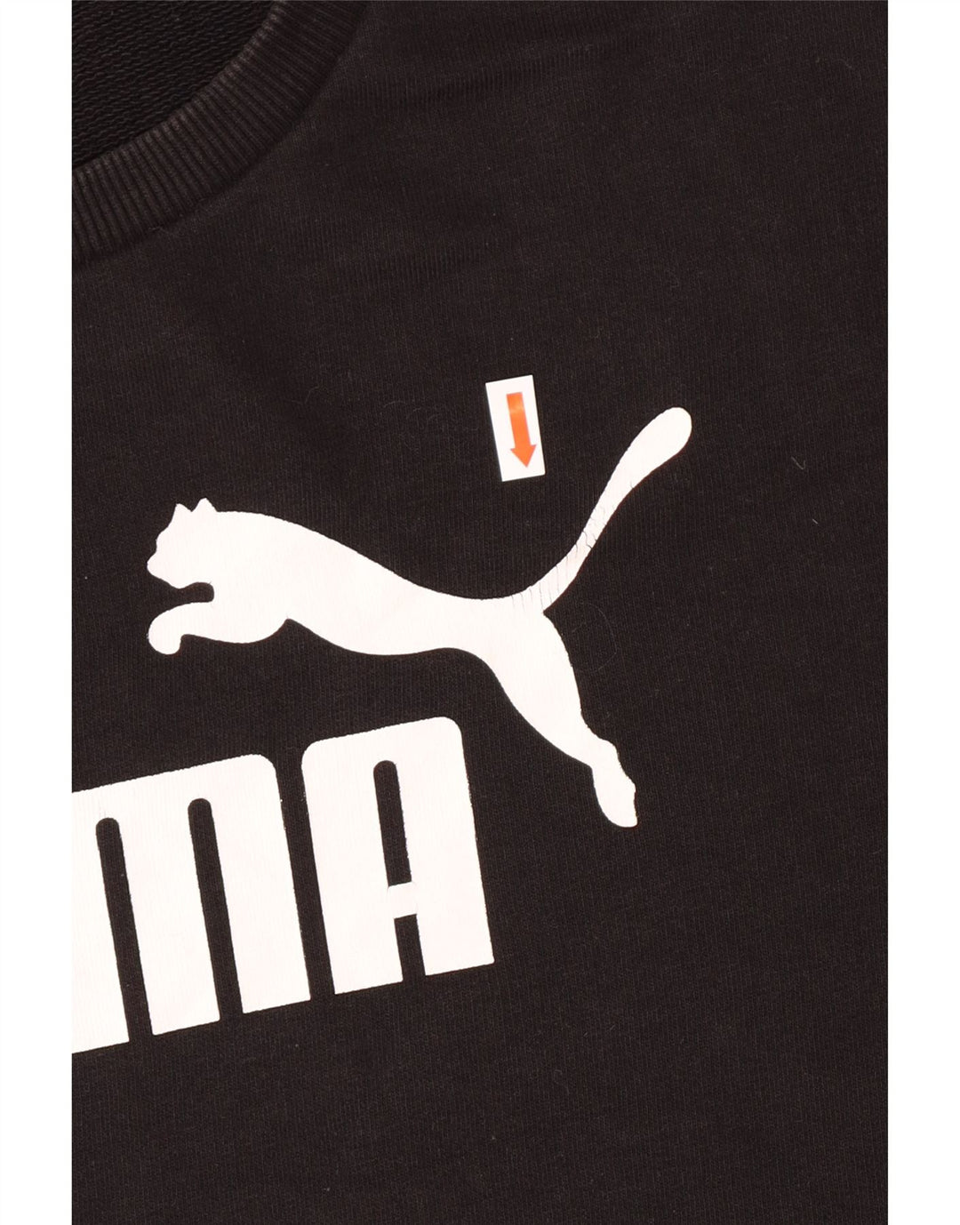 PUMA feminino oversized gráfico moletom jumper UK 10 pequeno preto