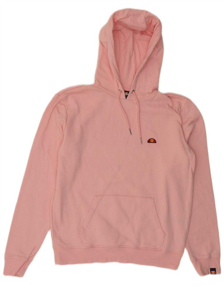 ELLESSE moletom com capuz feminino UK 12 algodão rosa médio