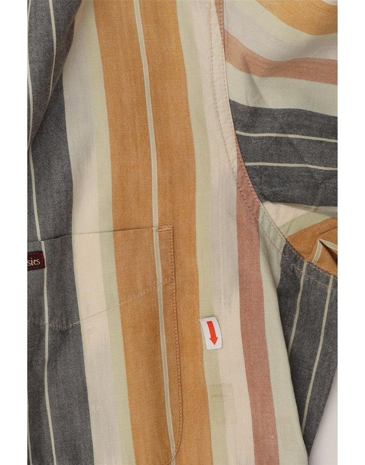 MARLBORO CLASSICS Camisa masculina de manga curta XL algodão listrado multicolorido