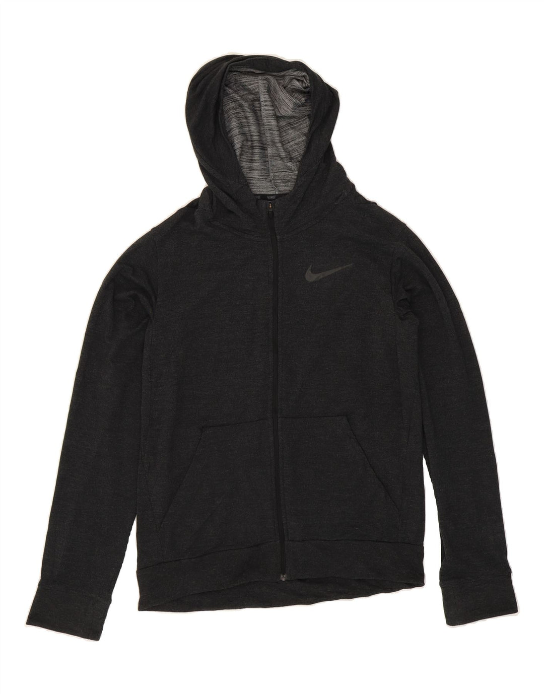 NIKE Womens Dri Fit Zip Hoodie Sweater UK 18 XL Grey Rayon Vintage Nike and Second-Hand Nike from Messina Hembry 