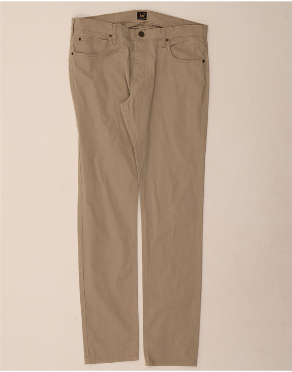 Lee Mens Powell Slim Calça Casual W36 L34 Algodão Bege