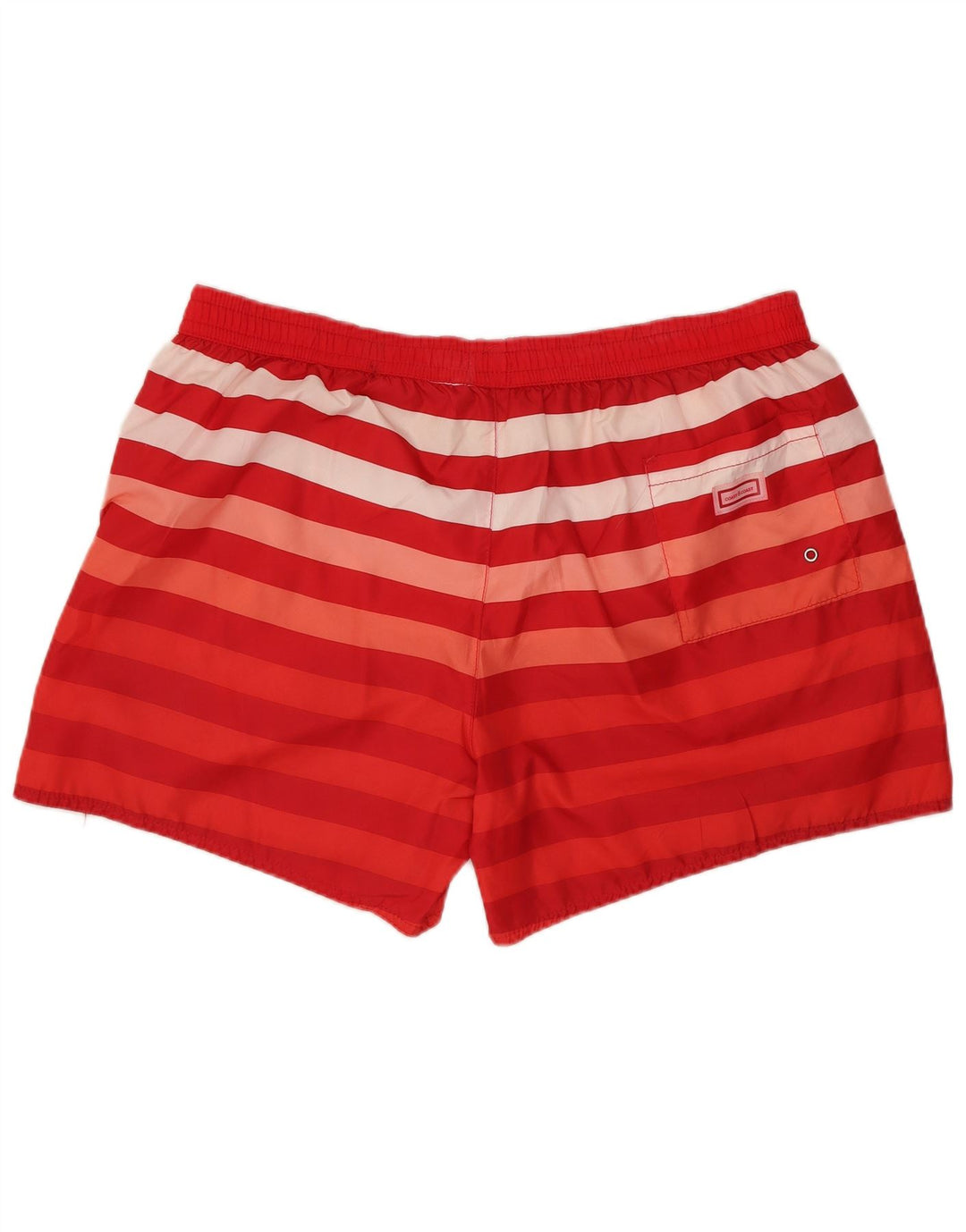 COAST Shorts de natação feminino UK 18 XL poliéster listrado vermelho