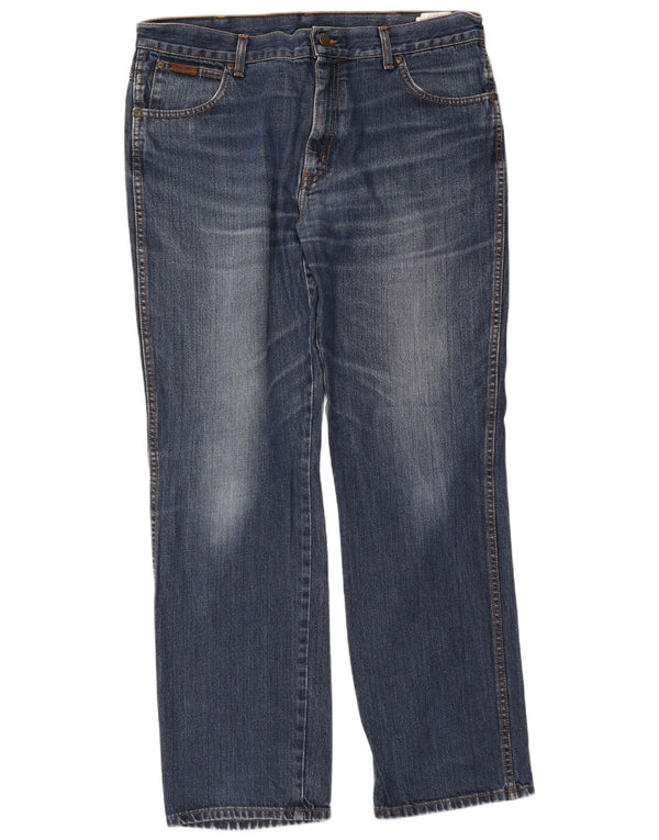 Wrangler Masculino Texas Straight Jeans W38 L32 Azul Algodão