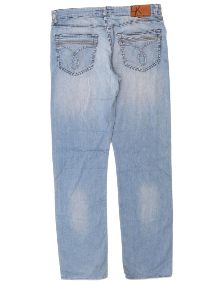 Calvin Klein Jeans Slim Feminino W34 L32 Azul Algodão