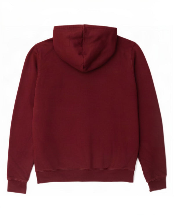 Adidas Mens Hoodie Jumper Médio Algodão Borgonha
