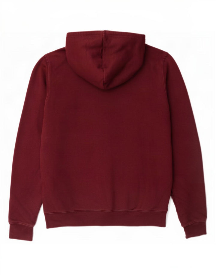 Adidas Mens Hoodie Jumper Médio Algodão Borgonha