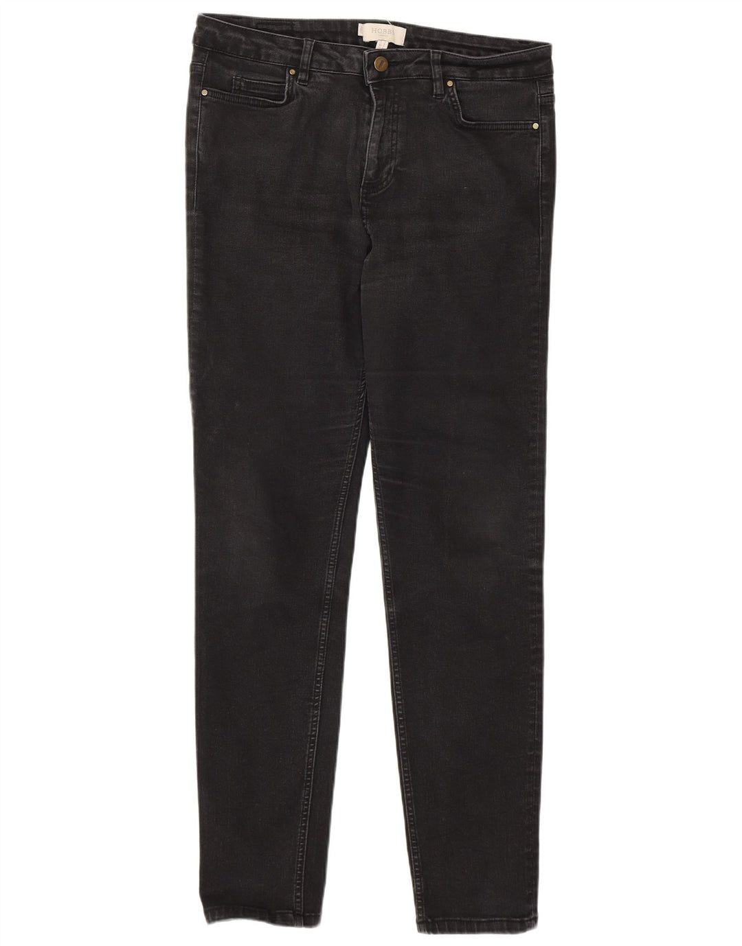 HOBBS Jeans Slim Feminino UK 12 Médio W30 L29 Preto