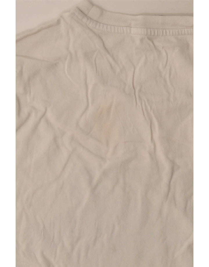 Calvin Klein Jeans Camiseta masculina gráfica Top médio algodão branco
