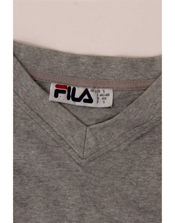 Camiseta masculina Fila Top IT 46/48 pequena cinza manchada