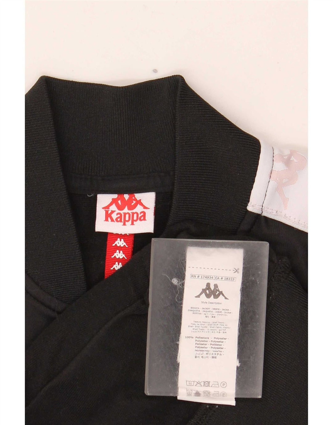Jaqueta Kappa Boys Graphic Treino Top 13-14 Anos Preto Colorblock