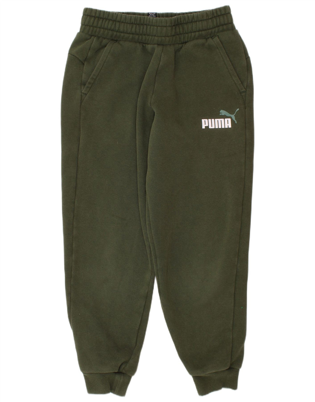 PUMA Meninos Calças de Treino Joggers 9-10 Anos Algodão Verde