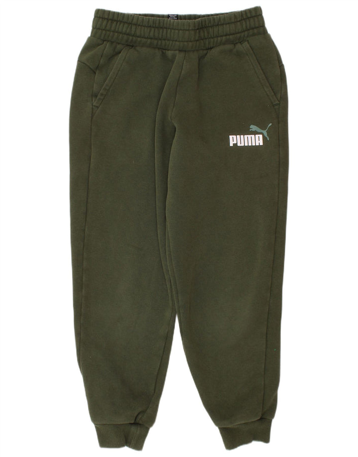 PUMA Meninos Calças de Treino Joggers 9-10 Anos Algodão Verde