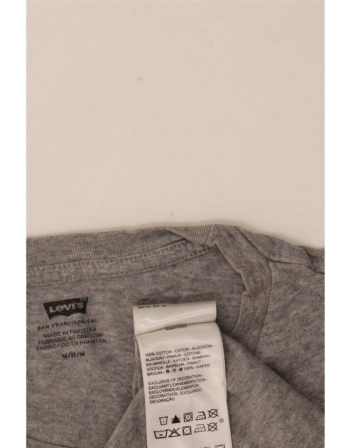 Camiseta masculina gráfica Levi's Top cinza médio algodão