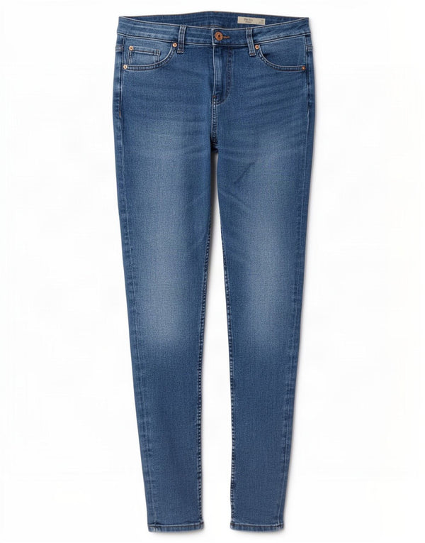 Calça Jeans Marks & Spencer Feminina The Ivy Skinny UK 14 Grande W34 L29 Azul Algodão
