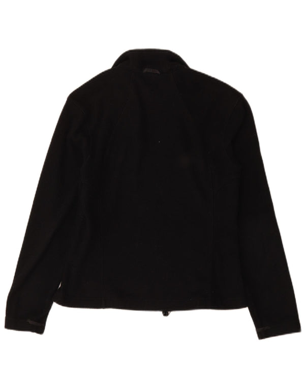 Jaqueta de lã feminina Jack Wolfskin Reino Unido 10 poliéster preto pequeno