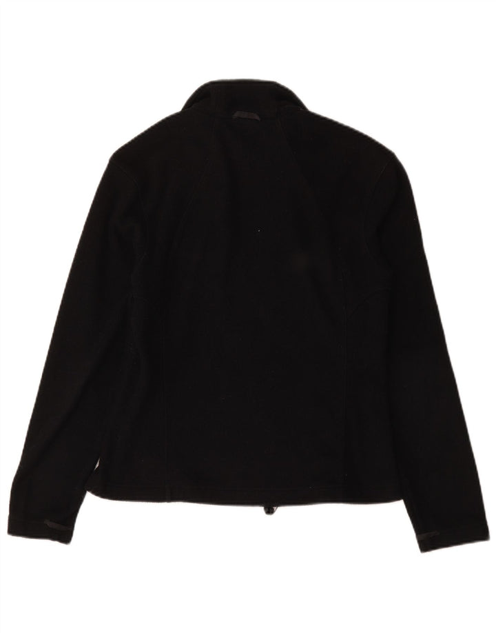 Jaqueta de lã feminina Jack Wolfskin Reino Unido 10 poliéster preto pequeno