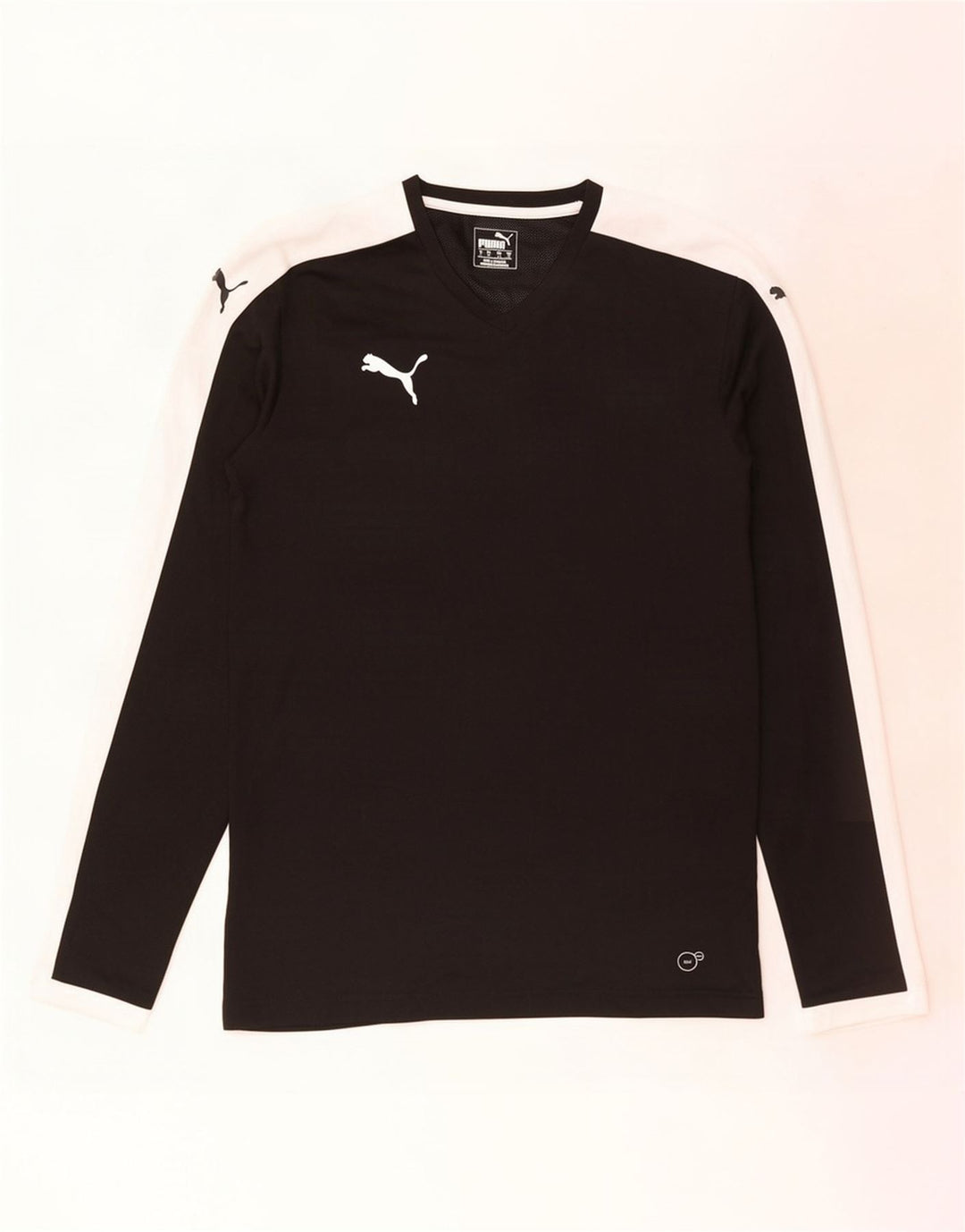 Puma Masculino Top Manga Longa Médio Preto Colourblock Poliéster