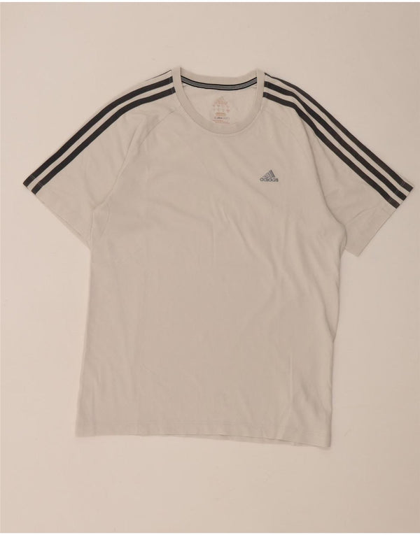 Adidas Mens Clima 365 Camiseta Top Pequeno Algodão Branco