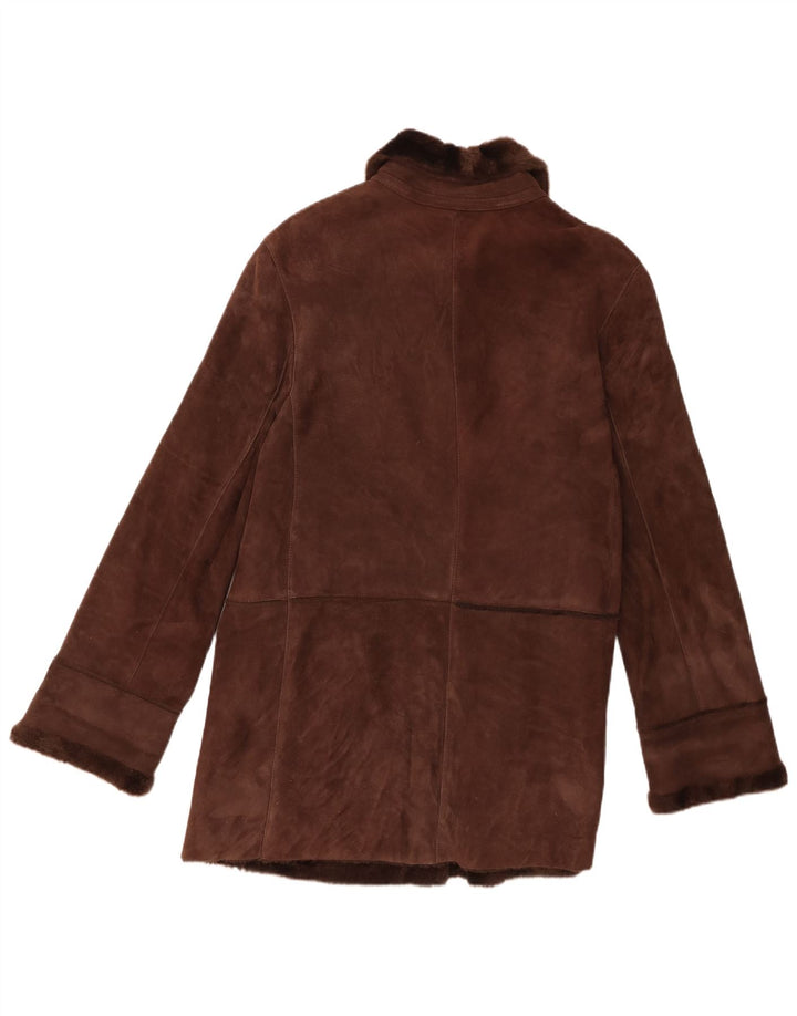 Casaco de shearling feminino Mabrun IT 46 grande shearling marrom