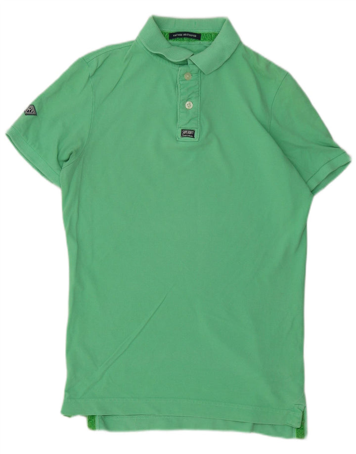 Camisa polo masculina Superdry Rugby médio algodão verde
