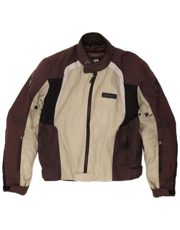 Jaqueta masculina Rev'it Motorstyle Graphic Racer UK 42 XL bege Colourblock