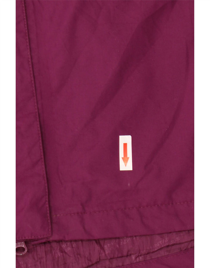 Jaqueta de chuva feminina Mountain Warehouse UK 16 grande bloco colorido roxo de nylon