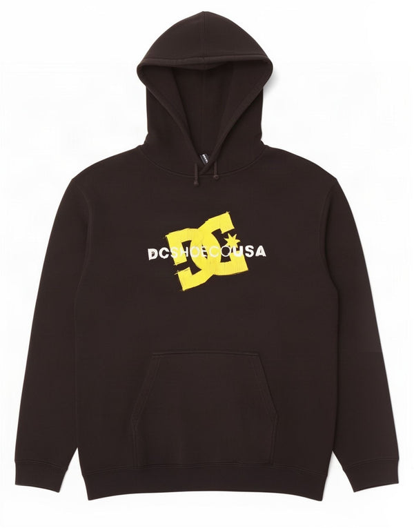 DC Mens Graphic Hoodie Jumper Grande Algodão Preto