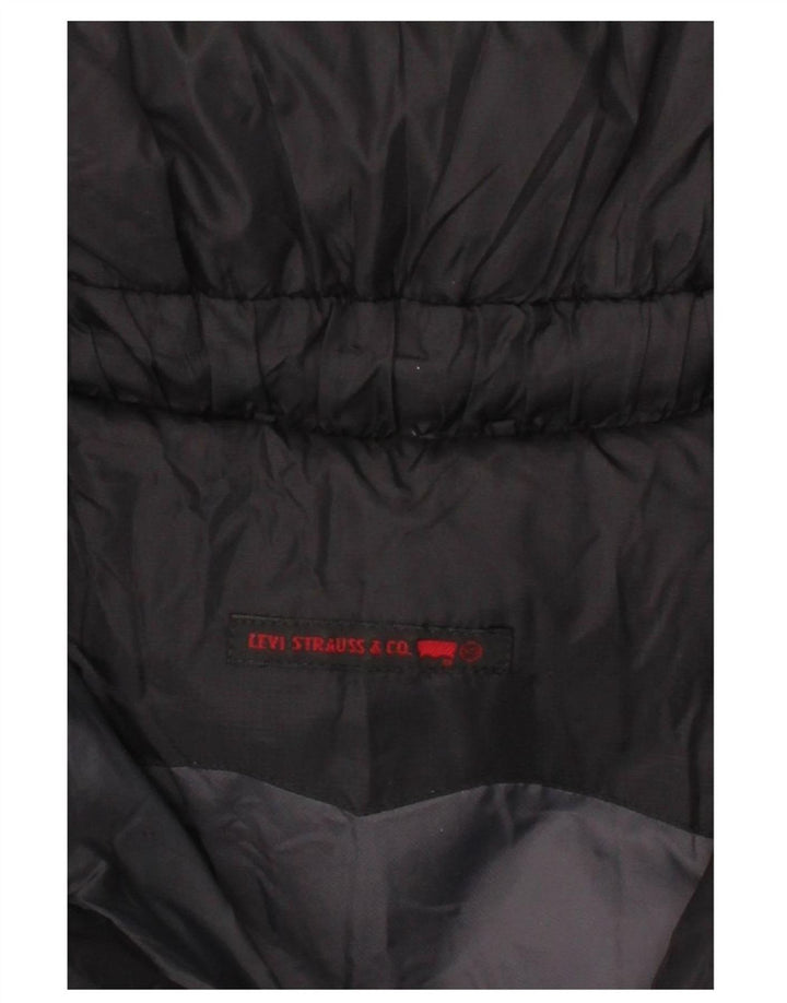 Jaqueta acolchoada feminina LEVI'S UK 6 XS preto nylon