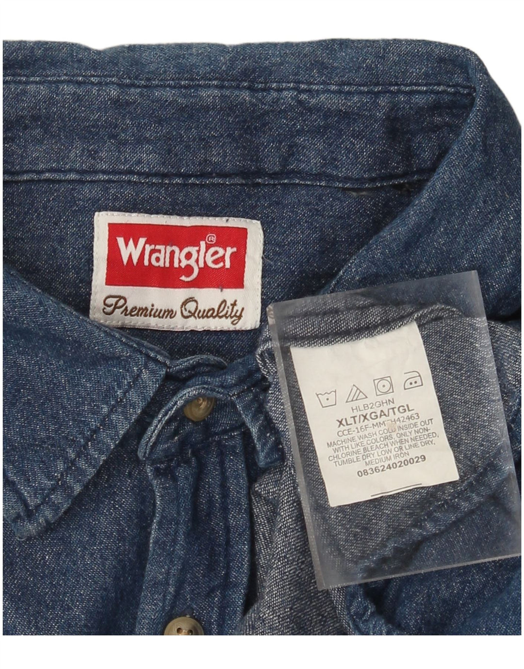 Camisa jeans masculina Wrangler XL azul