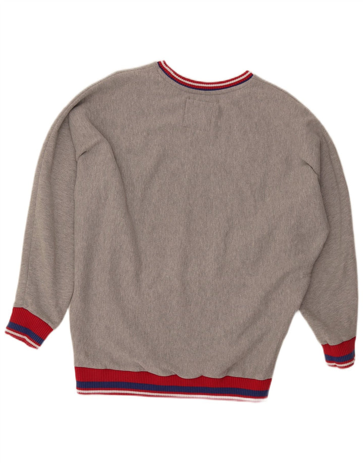 Suéter gráfico feminino SUPERDRY UK 8 pequeno bloco cinza colorido