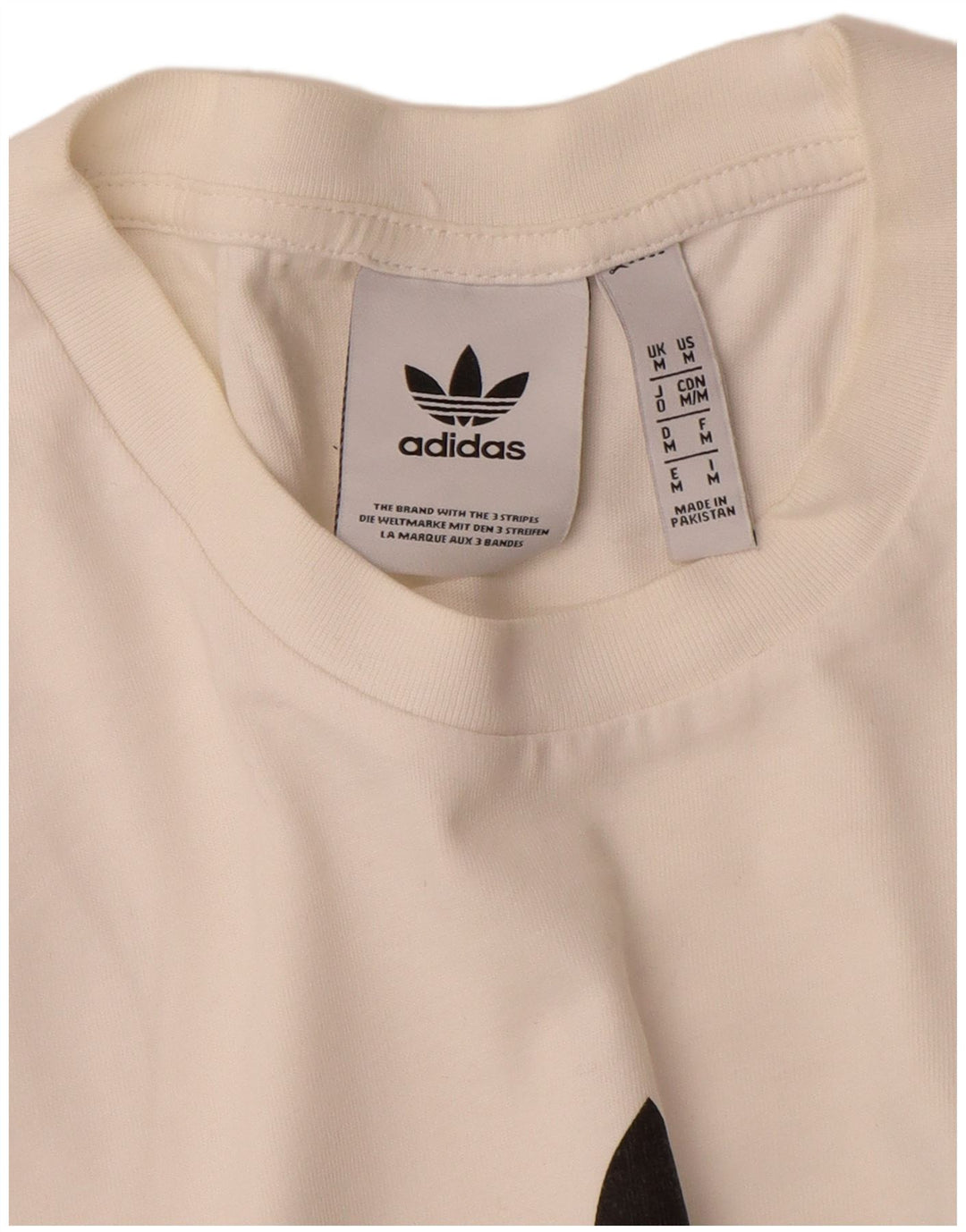Adidas Mens Graphic T-Shirt Top Médio Algodão Branco