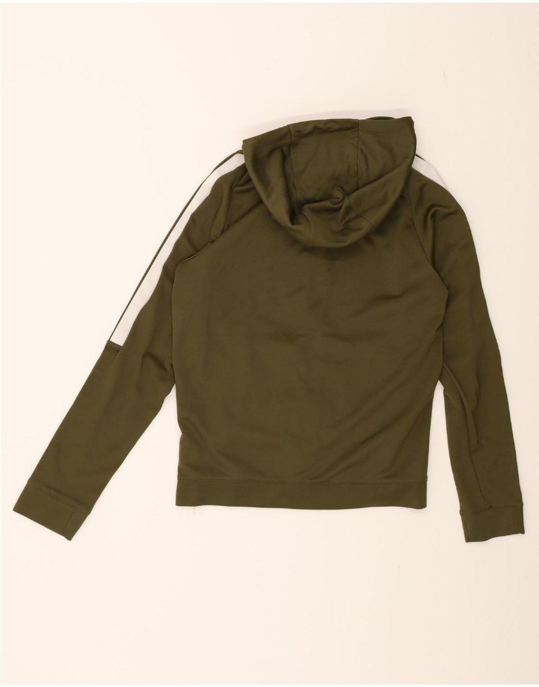 NIKE Mens Zip Hoodie Sweater Small Khaki Colourblock Cotton Vintage Nike and Second-Hand Nike from Messina Hembry 