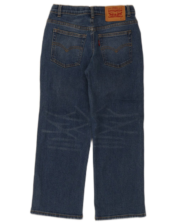 Jeans soltos para meninas Levi's 7-8 anos W26 L23 azul algodão