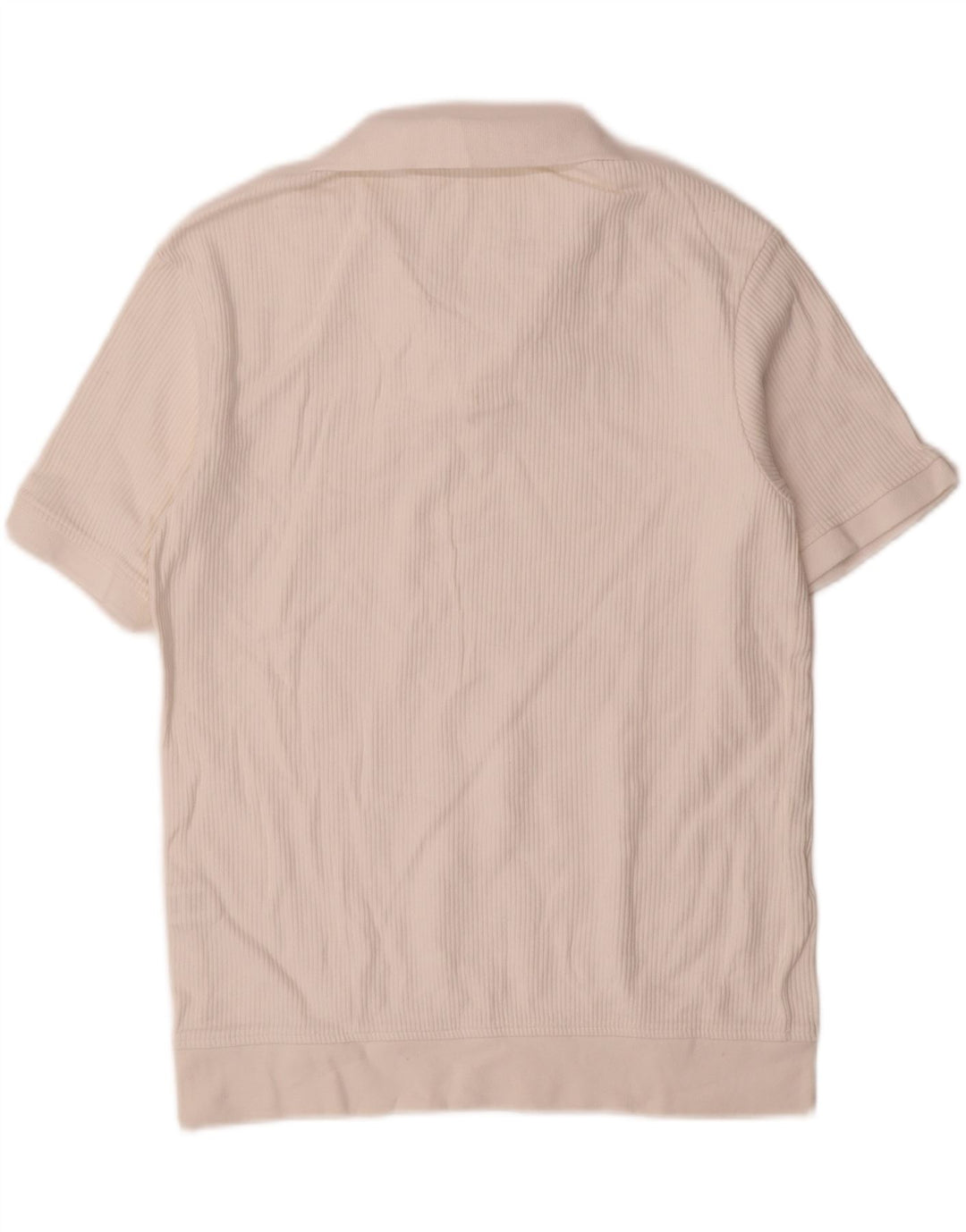 Camisa polo masculina Zara médio algodão listrado branco