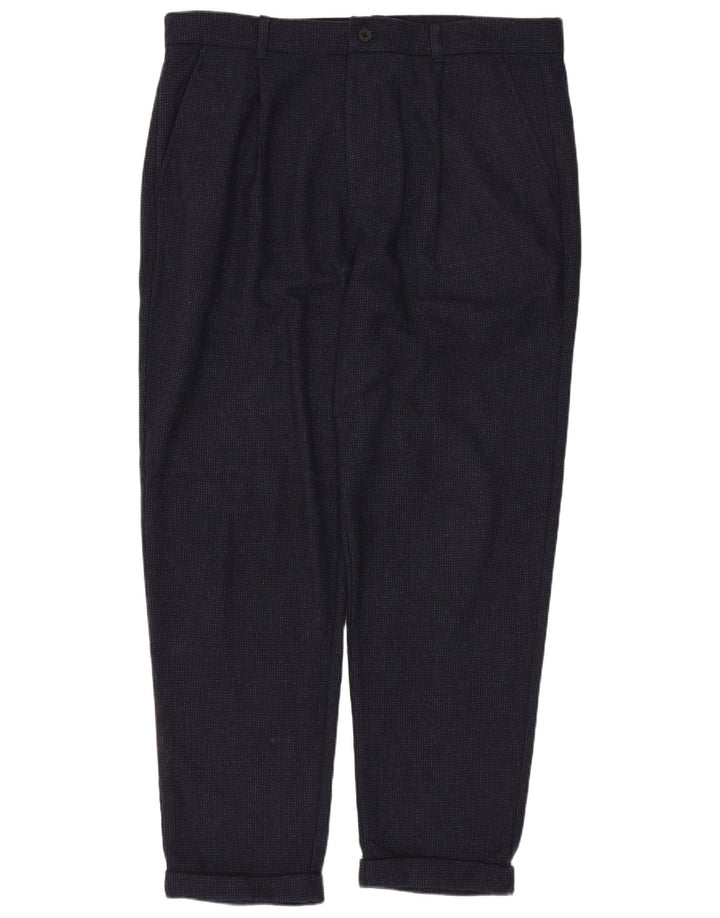 Calça chino masculina JACK WILLS W36 L27 lã azul marinho