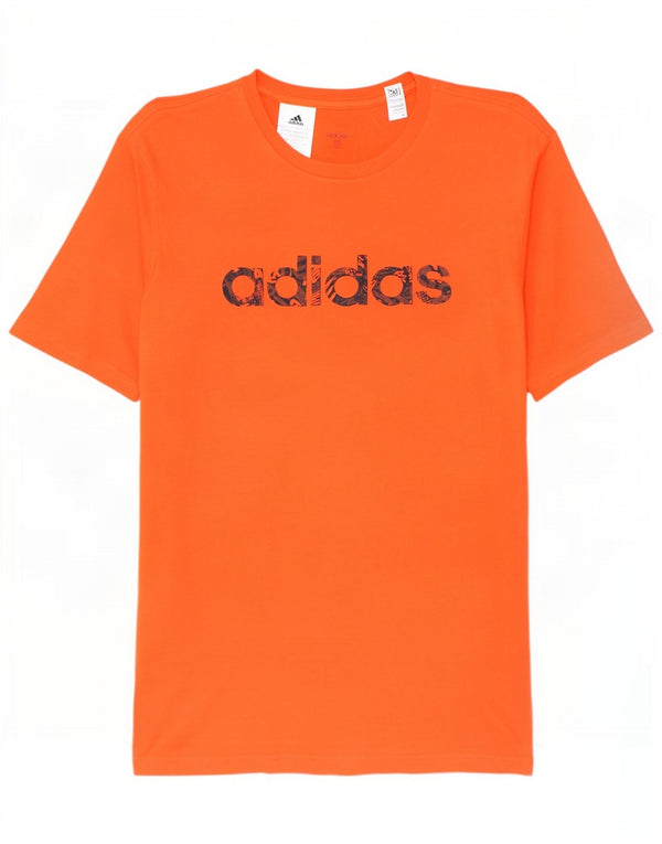 Camiseta Adidas Meninos Graphic 15-16 Anos Laranja Algodão
