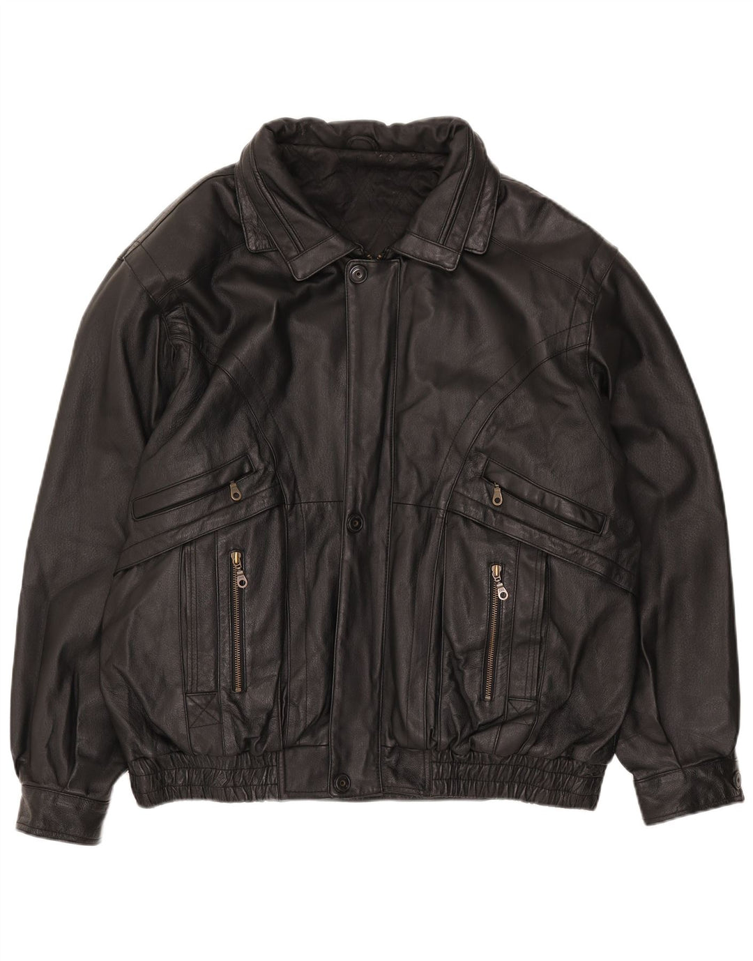 Jaqueta de couro masculina Canda Reino Unido 40 grande couro preto