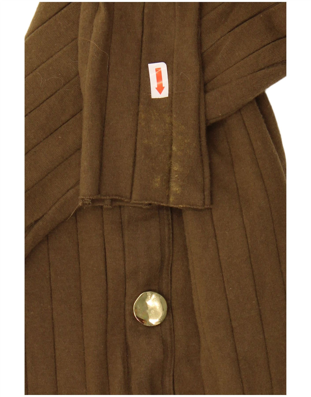 Vestido maxi feminino de manga comprida Zara UK 12 médio cáqui