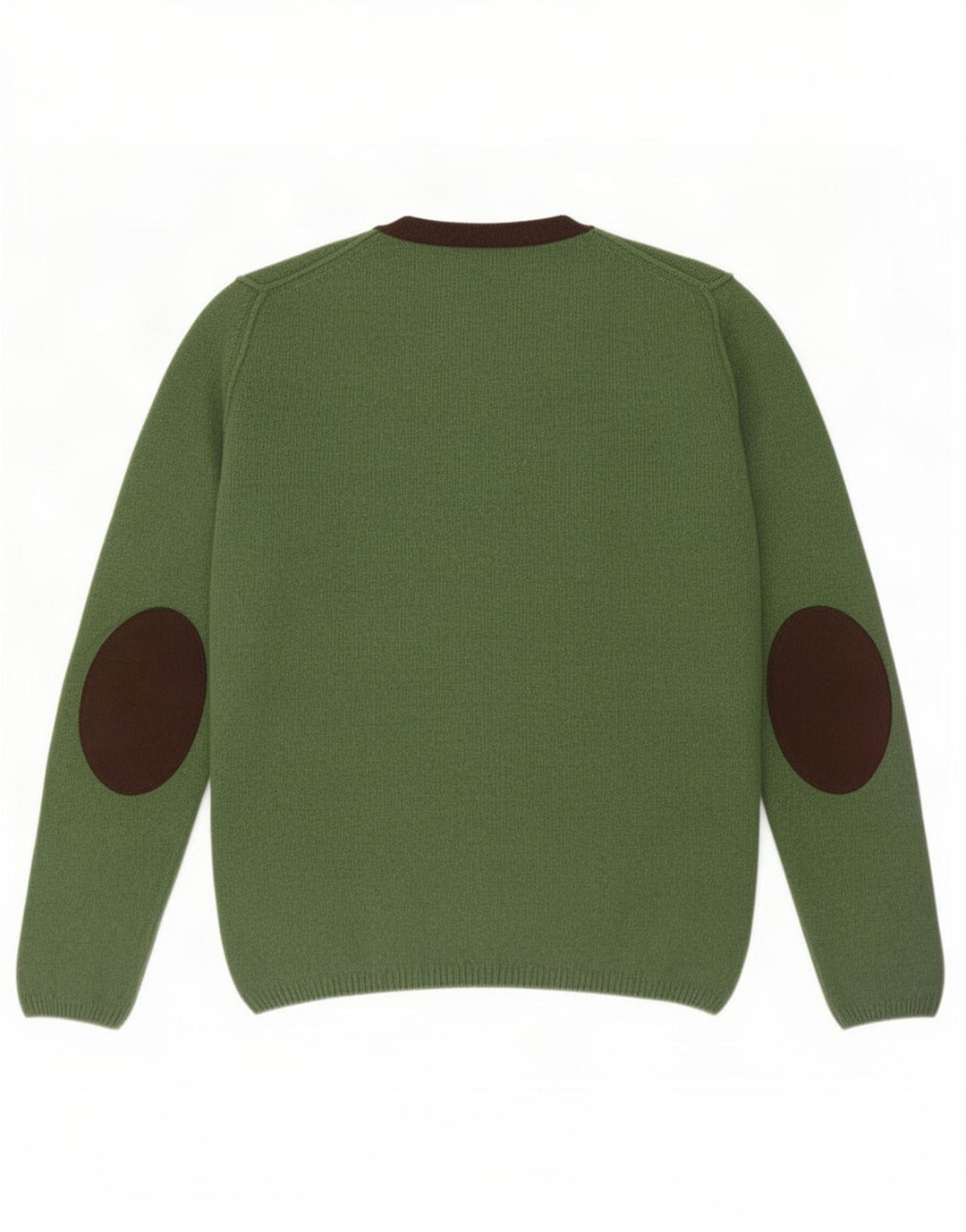 Suéter masculino Fred Perry com gola redonda, grande lã verde