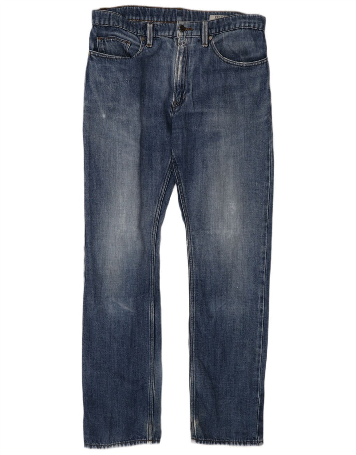 Jeans retos masculinos Marks & Spencer W32 L31 algodão azul