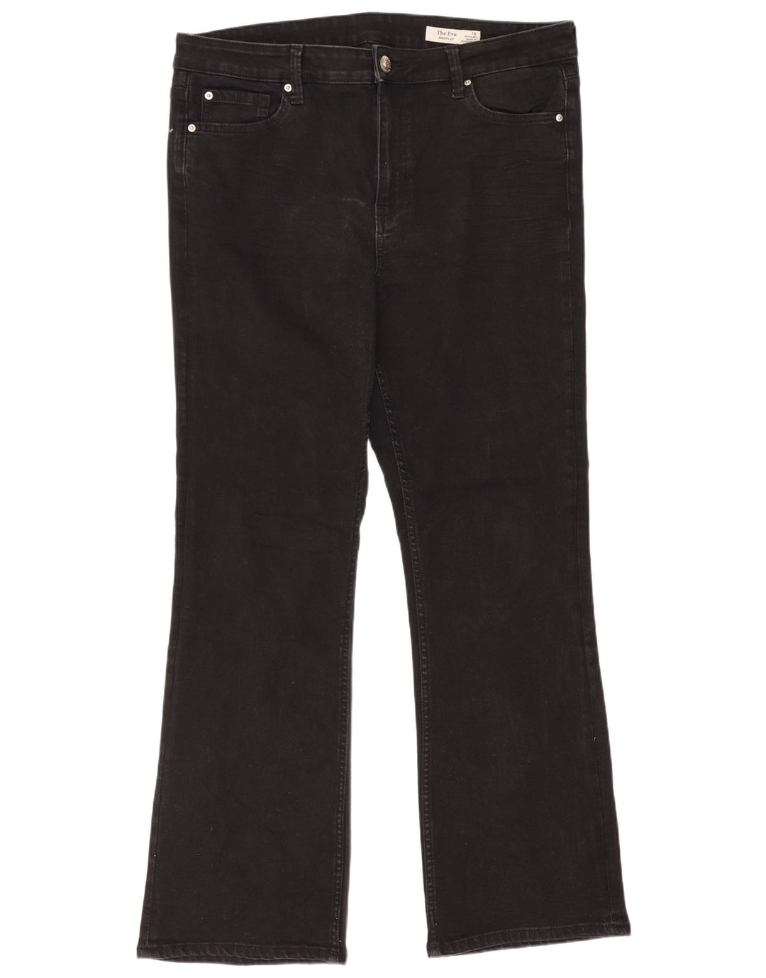 Marks & Spencer Feminino The Eva Bootcut Jeans Reino Unido 16 Grande W34 L30 Preto