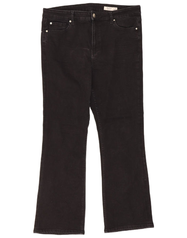 Marks & Spencer Feminino The Eva Bootcut Jeans Reino Unido 16 Grande W34 L30 Preto