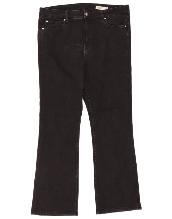 Marks & Spencer Feminino The Eva Bootcut Jeans Reino Unido 16 Grande W34 L30 Preto