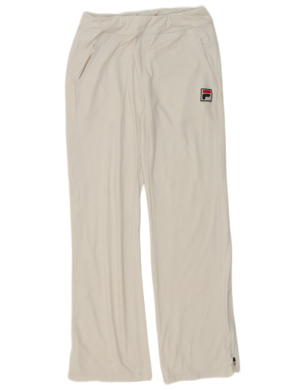 Fila Womens Tracksuit Calças UK 10 Pequeno Esporte Branco