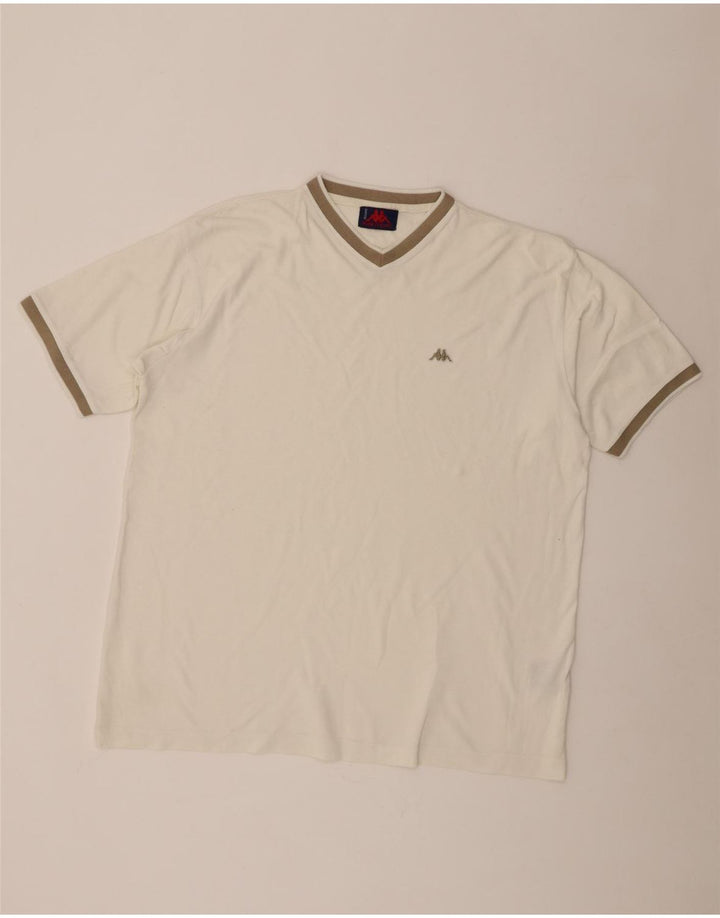 Camiseta masculina Kappa Top 2XL algodão branco