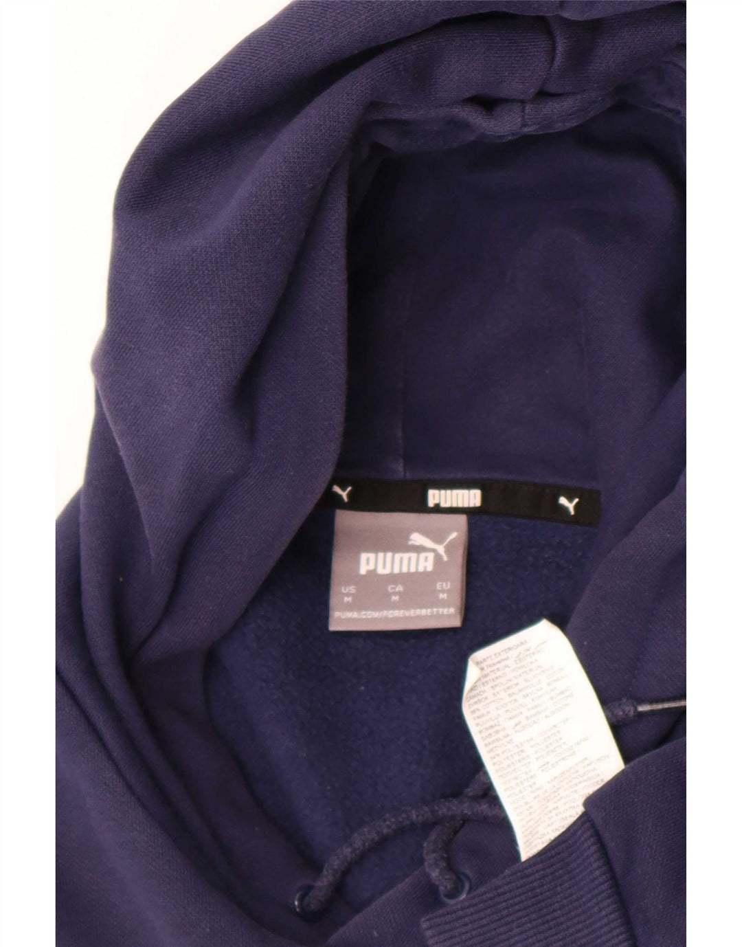 Puma masculino gráfico moletom com capuz médio algodão azul marinho