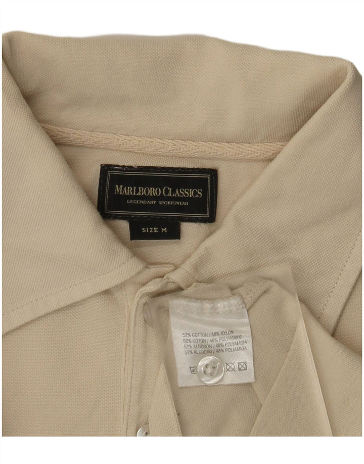 Camisa polo masculina Marlboro Classics médio algodão branco