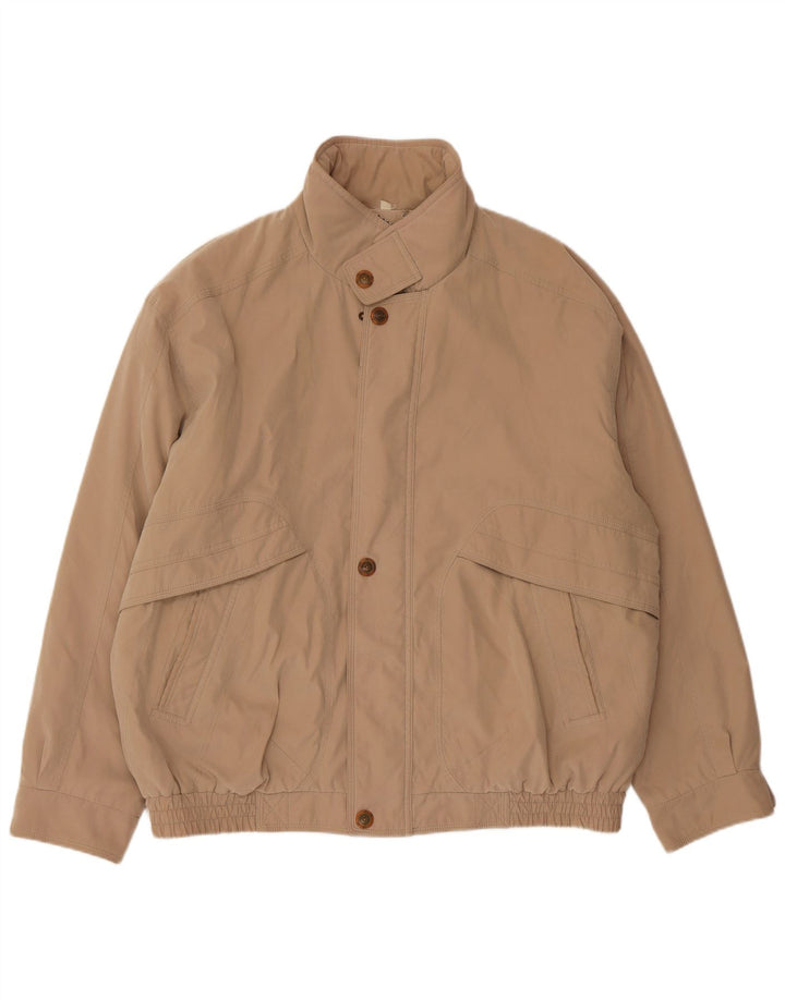 Jaqueta bomber masculina MANTONI UK 42 XL poliéster bege