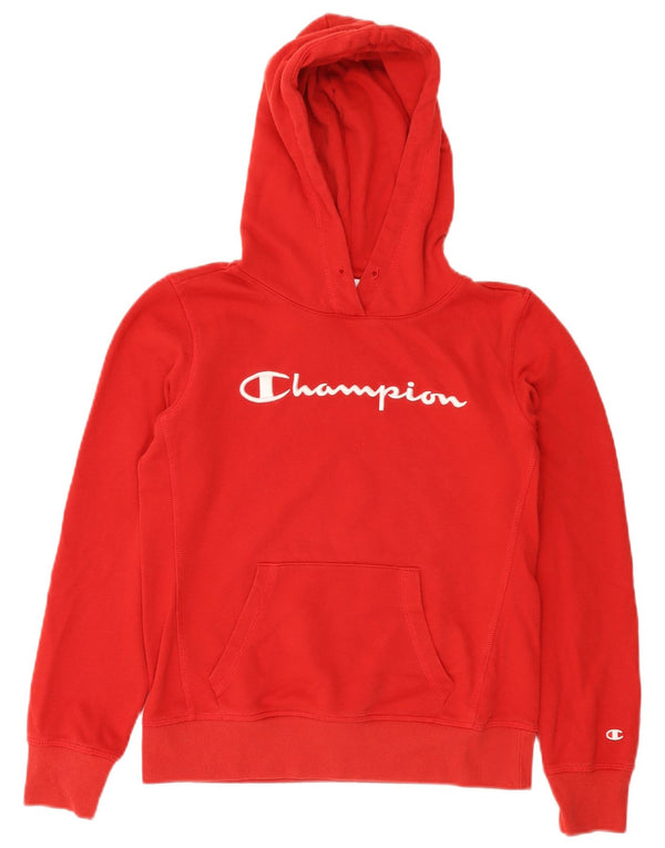Jumper com capuz gráfico feminino Champion UK 12 vermelho médio
