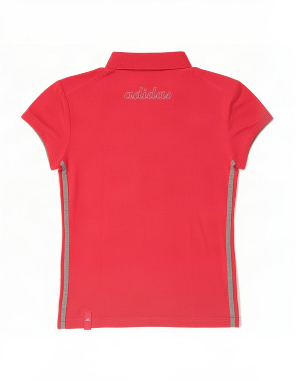 Adidas Womens Graphic Polo Shirt UK 8 Pequeno Algodão Rosa